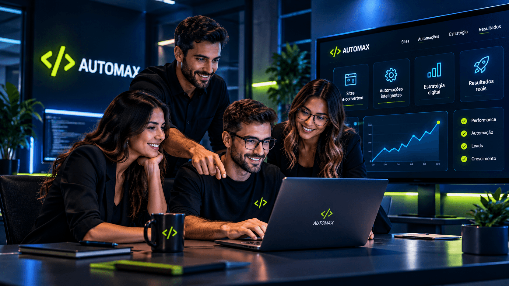 Equipe e Workspace Automax Soluções Digitais
